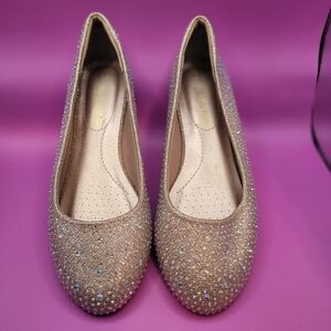 Dream Pairs Women's Glitter Flats in Gold